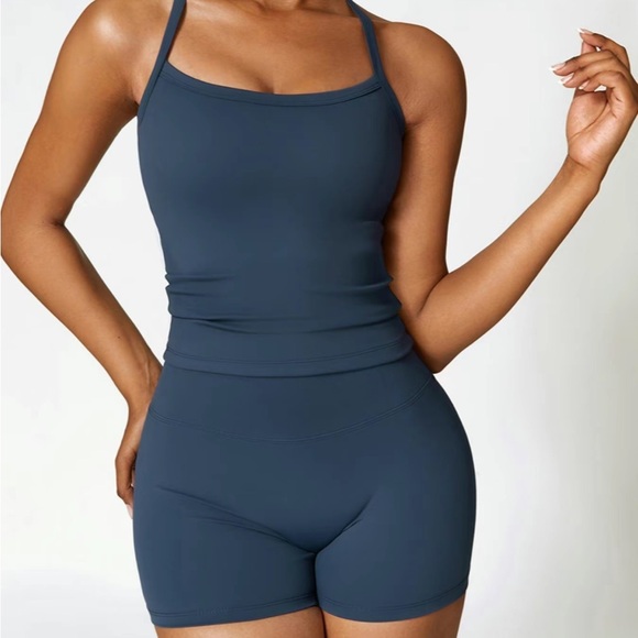 Sports Girl Navy Workout Set Size Medium - Picture 1 of 4